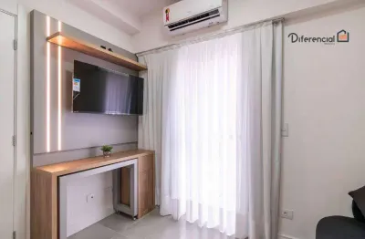 Apartamento com 1 dormitório para alugar, 28 m² por r$ 3.360,00/mês - água verde - curitiba/pr