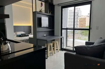 Apartamento para alugar, 23 m² por r$ 3.100,00/mês - água verde - curitiba/pr