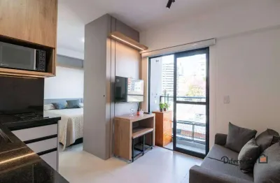 Apartamento com 1 dormitório para alugar, 23 m² por r$ 2.900,47/mês - água verde - curitiba/pr