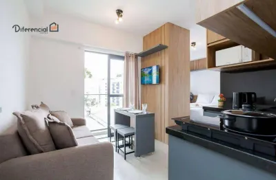 Apartamento com 1 dormitório para alugar, 24 m² por r$ 3.610,00/mês - água verde - curitiba/pr