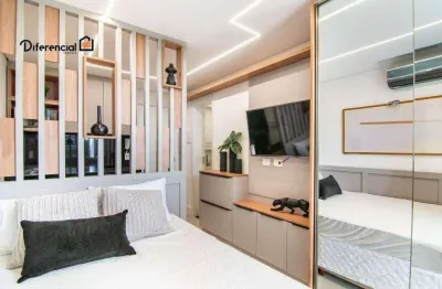 Studio com 1 dormitório para alugar, 20 m² por r$ 4.044,10/mês - batel - curitiba/pr