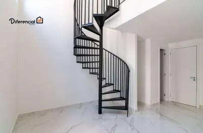 Apartamento duplex com 1 dormitório à venda, 35 m² por r$ 390.000,00 - portão - curitiba/pr