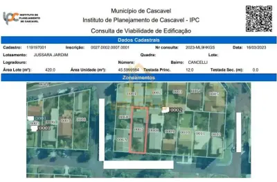 Terreno à venda no Cancelli, Cascavel 