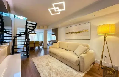 Cobertura duplex á venda 3 dormitórios sendo 2 suítes 199,15m2 privativos pagamento facilitado em balneário camboriú