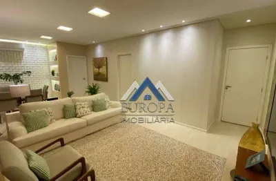 Apartamento de frente com lago igapócom 3 dormitórios à venda, 131 m² por r$ 1.280.000 - petrópolis - londrina/pr