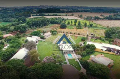 Chácara com 20 dormitórios, 10000 m² - venda por r$ 2.400.000,00 ou aluguel por r$ 20.000,00/mês -  distrito espírito santo - londrina/pr