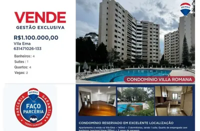 Apartamento para Venda, Vila Ema, 3 dormitórios, 1 suíte, 4 banheiros, 2 vagas