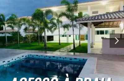 Vendo ou alugo - casa alto padrao com 05 suites, area privativa de 880 m2, no condominio busca vida buscaville. - na estrada do coco.