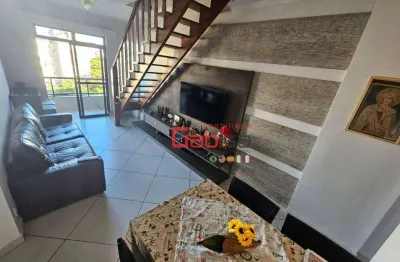 Cobertura com 3 dormitórios à venda, 120 m² por r$ 750.000 - braga - cabo frio/rj