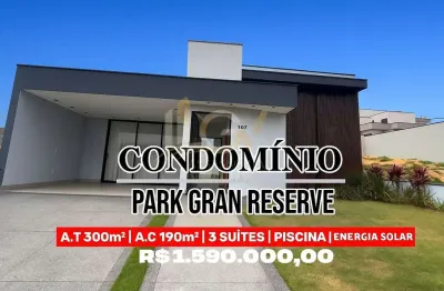 Casa com 3 quartos à venda no loteamento park gran reserve, indaiatuba , 190 m2 por r$ 1.590.000