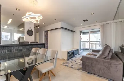 Esse apartamento é apaixonante! empreendimento novo, esse apartamento de 71m² foi todo planejado contendo: sala para 2 ambientes com ampla varanda gourmet e linda vista definitiva da cidade, cozinha a