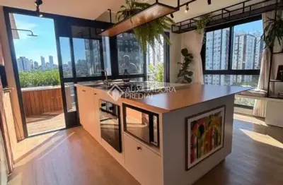 Cobertura com 1 quarto para alugar na avenida francisco petuco, 288, boa vista, porto alegre, 83 m2 por r$ 6.000