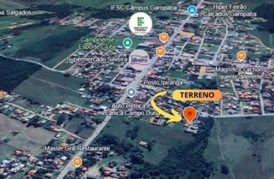 Terreno à venda na vilmar costa, 109, campo duna, garopaba, 347 m2 por r$ 267.000