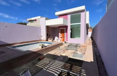 Casa linear moderna com 03 dorm. em village rio das ostras  -  rio das ostras