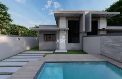 Casa com piscina, próximo a rodovia, em extensão do bosque  -  rio das ostras
