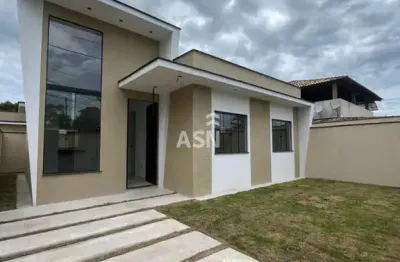 Casa linear à venda em enseada das gaivotas, rio das ostras, 3 quartos sendo 1 suíte