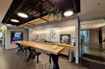 Laje corporativa mobiliada para locação no Itaim Bibi, São Paulo - 678 m²