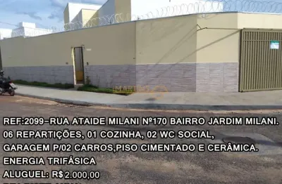Ponto comercial para alugar no bairro jardim milani - araguari/mg