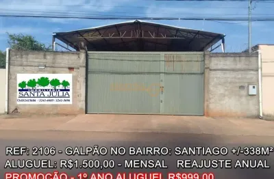 Pavilhão/galpão para alugar no bairro santiago - araguari/mg