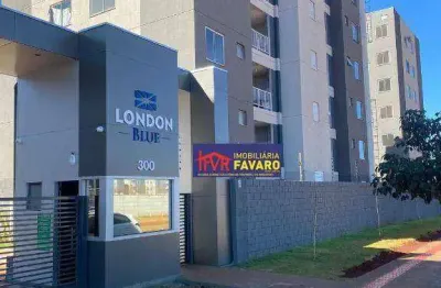 London blue, padrão pride construtora. quarto andar com elevador. 2 quartos, sala, cozinha, área de serviço, wc social, sacada com churrasqueira.