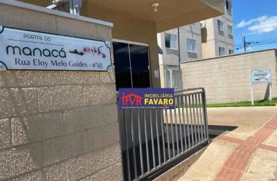 Apartamento novo, térreo com dois quartos, uma vaga de garagem. salão de festas e playgrond. R$ 680,00 (Mais Condominio).