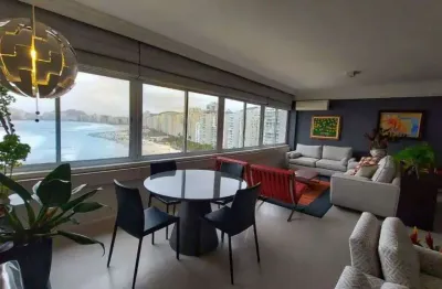Pitangueiras - frente total ao mar c/ maravilhosa vista da praia de pitangueiras e astúrias, reformado e decorado, 280 m² úteis, 02 vagas de garagem