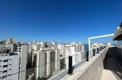 Cobertura reformada 1 quadra da praia, com 4 dormitórios sendo 2 suítes