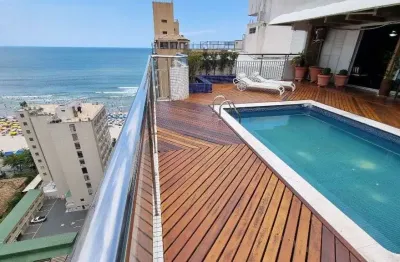 Cobertura com 3 dormitórios à venda, 300 m² - pitangueiras - guarujá/sp