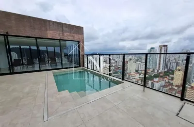 Cobertura duplex para venda em santos, josé menino, 4 dormitórios, 4 suítes, 8 banheiros, 4 vagas