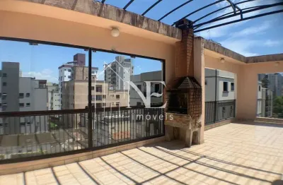 Cobertura para venda em guarujá, praia do tombo, 2 dormitórios, 2 suítes, 4 banheiros, 1 vaga