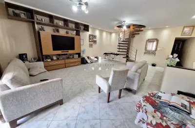 Casa sobreposta para venda em santos, marapé, 4 dormitórios, 1 suíte, 4 banheiros, 2 vagas