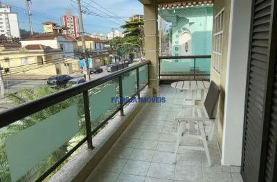 Casa com 4 quartos à venda na rua doutor carvalho de mendonça, --, campo grande, santos por r$ 3.000.000