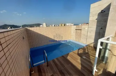 Cobertura com 3 quartos à venda na rua santa cruz, --, centro, são vicente por r$ 700.000