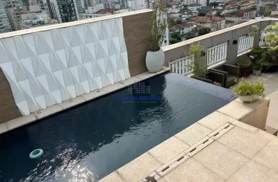Cobertura com 4 quartos à venda na rua paraíba, --, pompéia, santos por r$ 3.750.000