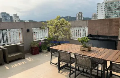 Cobertura com 4 quartos à venda na rua paraíba, --, pompéia, santos por r$ 3.750.000