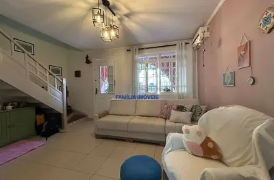 Casa em condomínio fechado com 2 quartos à venda na rua saturnino de brito, --, marapé, santos por r$ 890.000