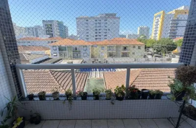 Apartamento com 2 quartos à venda na avenida doutor bernardino de campos, --, campo grande, santos por r$ 650.000