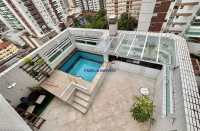 Cobertura com 2 quartos à venda na rua maranhão, --, pompéia, santos por r$ 1.600.000