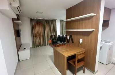Apartamento mobiliado com 1 quarto para alugar, 42 m²- setor oeste - goiânia/go