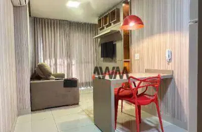 Apartamento mobiliado com 1 quarto para alugar, 42 m²- setor oeste - goiânia/go