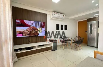 Apartamento mobiliado com 1 quarto à venda, 42 m² por r$ 450.000 - setor oeste - goiânia/go