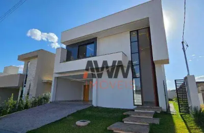 Sobrado novo 4 suites, churrasqueira a carvão, piscina, 4 vagas, área de serviço
