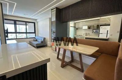 Apartamento mobiliado com 2 suites para alugar, 68 m² - setor marista - goiânia/go