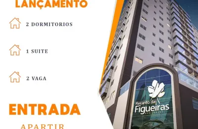 Lançamento apartamento 2 dorm 1 suite e 2 vagas com entrada apartir de 75 mil