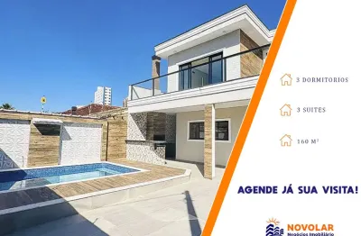 Sobrado alto padrão no balneário flórida – luxo a 200 metros da praia!