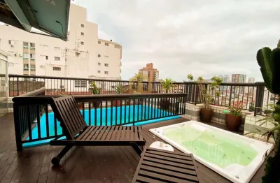 Cobertura triplex 3 quartos, um deles com closet, à venda no bairro embaré - santos/sp