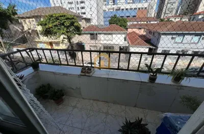 Apartamento  2 dormitórios com sacada - bairro aparecida - santos/sp.