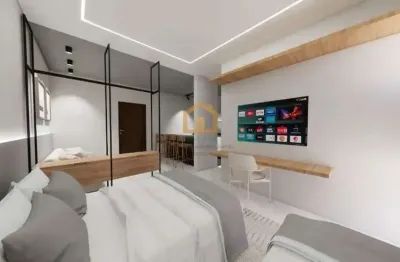 Flat com 1 quarto à venda na rua joão ramalho, centro, são vicente, 36 m2 por r$ 250.000