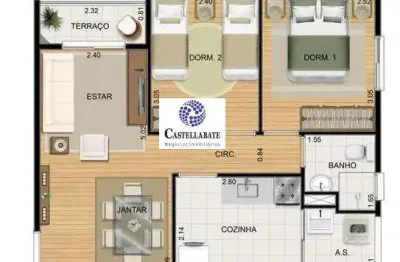 Apartamento para venda em são paulo, jardim sarah, 2 dormitórios, 1 banheiro, 1 vaga