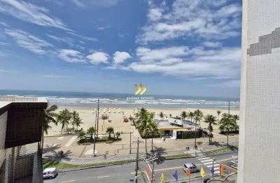 Apartamento 02 dormitórios cidade ocian vista lateral mar praia grande sp